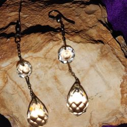 Retro Crystal Dangle Earrings