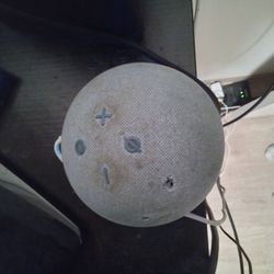 Functional Amazon Echo Dot Clock With Wear And Small tear
