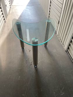 Glass side table
