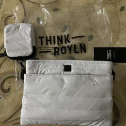 NEW • Think Royln White Quilted Crossbody Bag w/ Mini Pouch & Chain + Strap