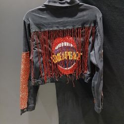 Love And Peace Black Sequin Jacket  Size M