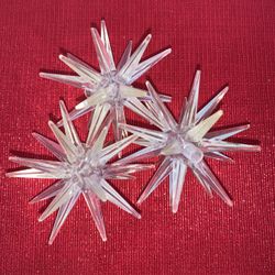 Vintage Atomic Starburst Christmas Ornaments Set of 3