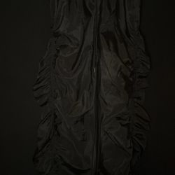 Nevstudio Black Ruched Wide-Leg Pants