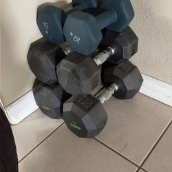 Ignite Dumbbells 35lbs 25lbs 15lbs