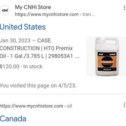  Case HTO Premix Oil / Hydraulic Fluid