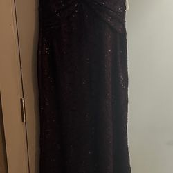 Purple Lace/Sequin Evening Dress- XL