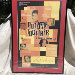 “Putting It Together” Framed Theater Poster Signed By Burnett and Barrowman