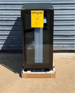 15 in. Single Zone 130-Cans Freestanding/Built-in Beverage and Wine Cooler in Black with Child Lock, Interior Light