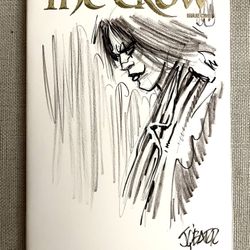 THE CROW: Dead Time #1 NYCC 2025 Gold Foil Blank Signed & Original Sketch By JAMES O’BARR!