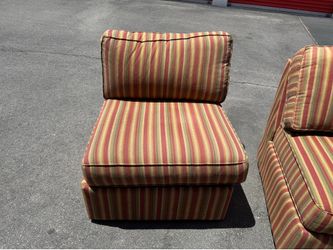 Pair of Vintage made in America modular sofa 1980s made in USA