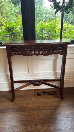 Mahogany Console Latice Table
