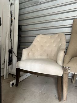 Wide white chair