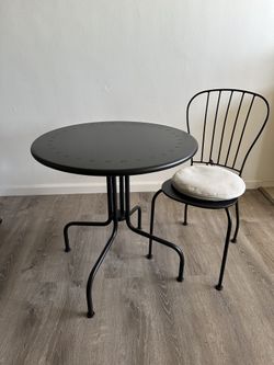 IKEA LÄCKÖ Outdoor Table + Chair + Cushion Set – Gray