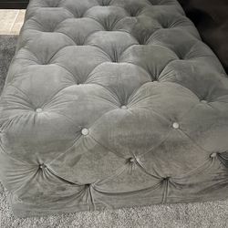 Wayfair Huskins 47" Wide Velvet Tufted Rectangle Ottoman - NEW