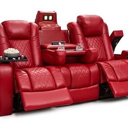 Recliner Sofa Real Leather