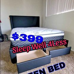 NEW QUEEN BED/PILLOWTOP MATTRESS IN STOCK‼️