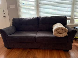 2 gray sofas