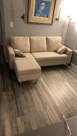 Sofa with ottoman for sale