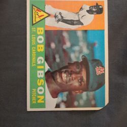 1960 Bob Gibson Baseball Card