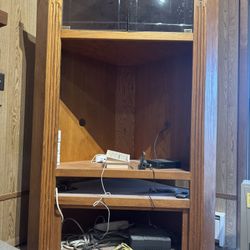 Solid Wood Corner TV/Armoire