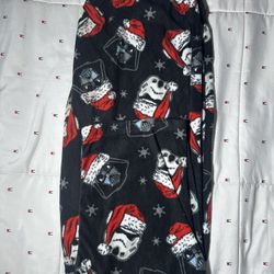 Star Wars Christmas Holiday Pajama Bottoms Vader Stormtrooper Tie Fighter Size M