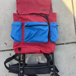 American Camper Games Unisex Vintage Aluminum Frame Nylon Backpack