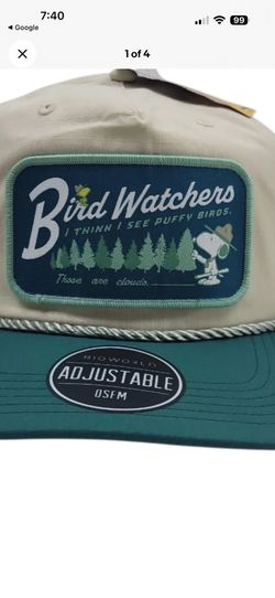Bioworld Peanuts Snoopy Woodstock Bird Watchers Snapback Golfer Rope OSFM NWT