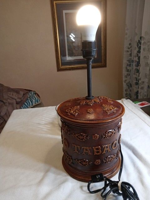 The Original Lighting Company Heavy Carved TABAC Lamp