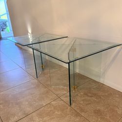 Glass End Table Set 