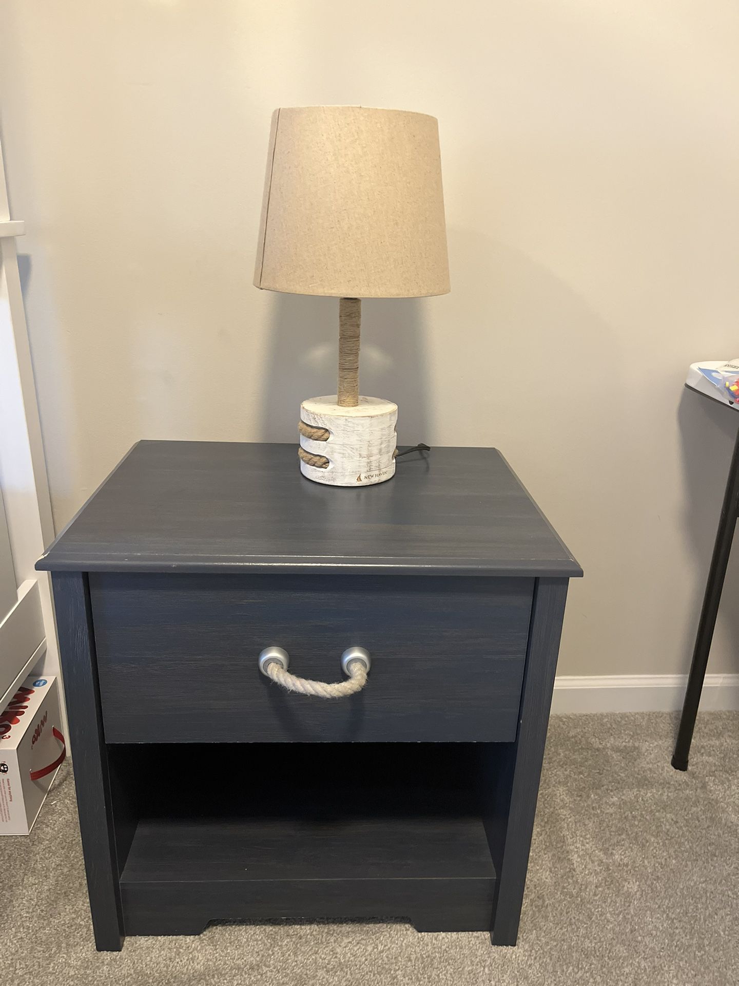 South Shore 1 Drawer Nightstand End Table With Storage