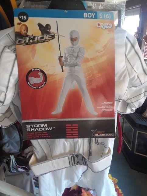 Ninja GI Joe costume kid size 6 white storm