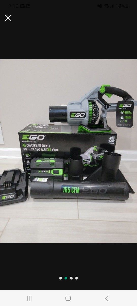 NEW EGO POWER+ 765-CFM 200-MPH Battery Handheld Leaf Blower 5 Ah (Battery and Charger Included)
|
Model #LB7654
