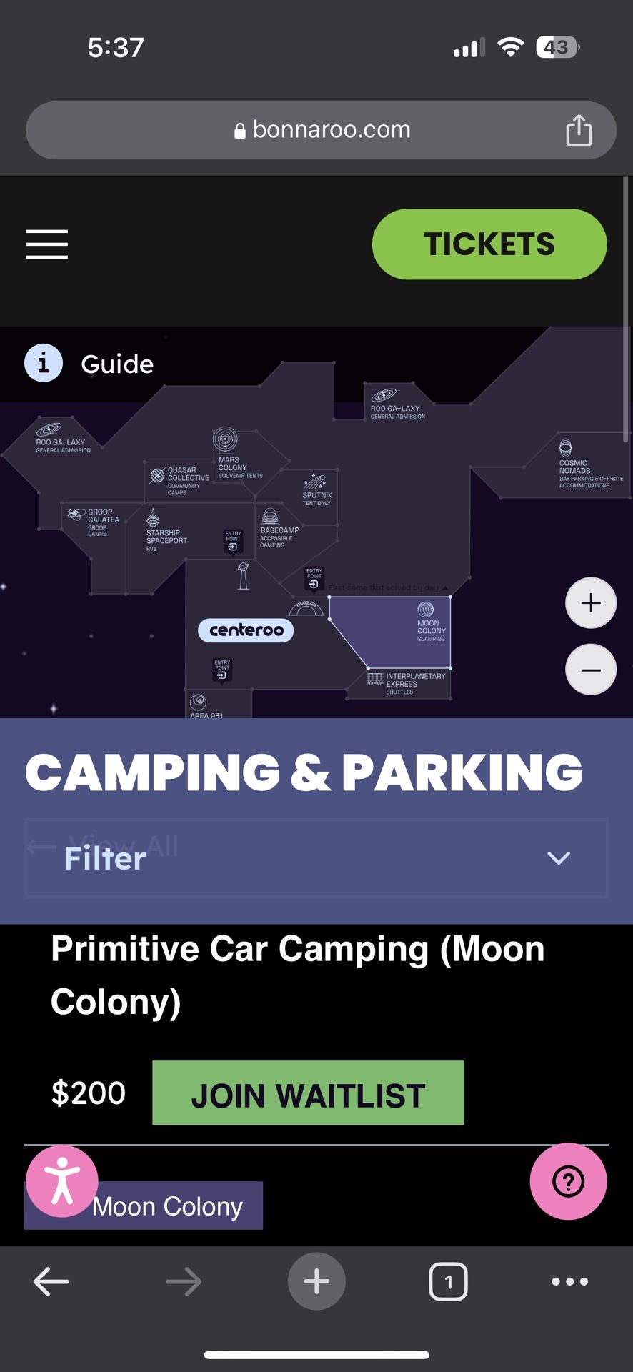 Bonnaroo Camping Pass