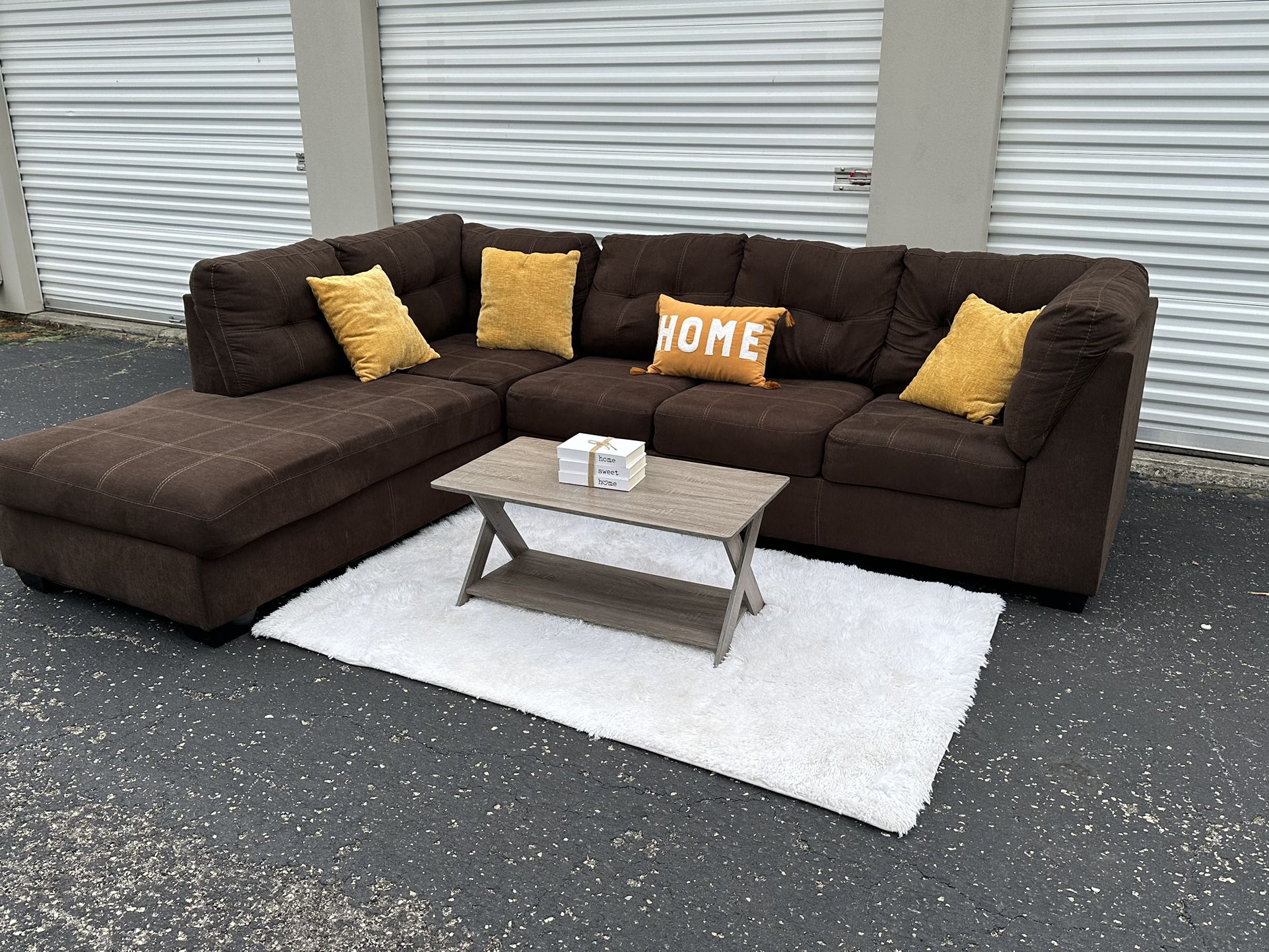 Brown Ashley Furniture Sectional Couch - Delivery Available 