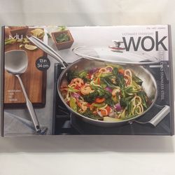 MIU Stainless Steel 13 in. Wok