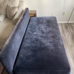 Navy blue velvet Couch 