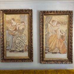 Huge Gold Framed Paintings Classical Chamber Music Theme
