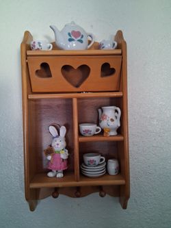 Wall Shelf With Tea Set 