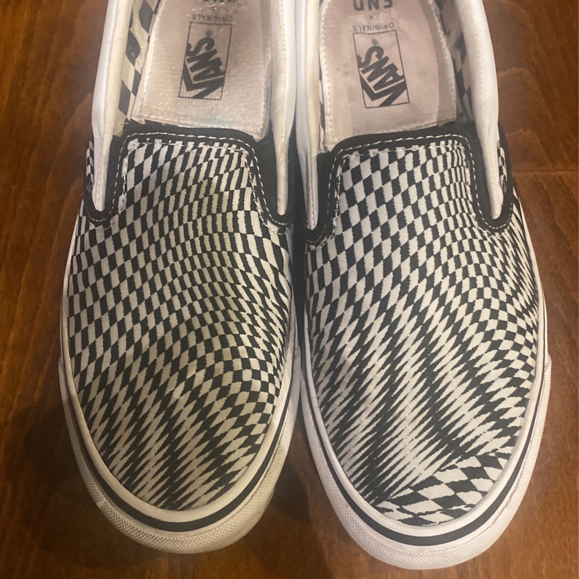Vans X End. Clothing Slip On Vertigo Rare Size 7.5