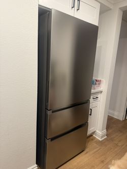 Mora 15 Cu.Ft 3-Door Counter-Depth Refrigerator in excellent condition
