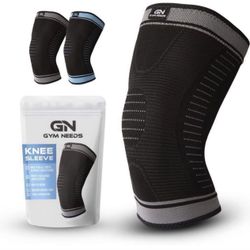 Gym Needs - Compression Knee Sleeve for Knee Support | Knee Sleeve | Compression Knee Brace for Women & Men Knee Pain | Sports Knee Brace | Athletic K