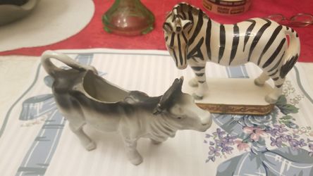 Ceramic horse and cow