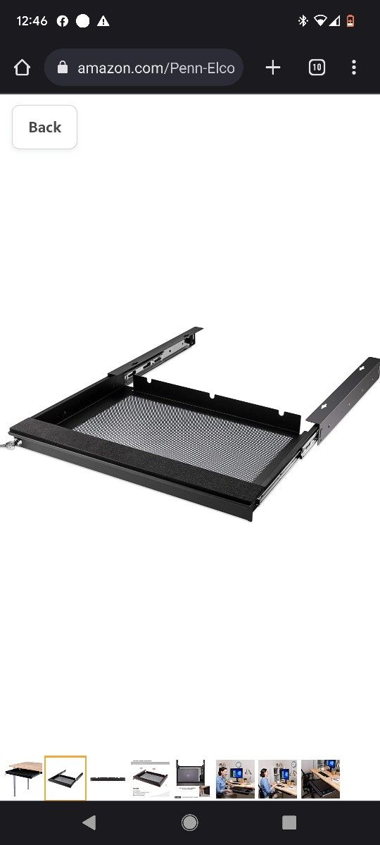 $35 PENN ELCOM LOCKABLE UNDER DESK DRAWER