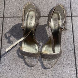 Michael Kors Ava Mid Sandal Glitter Mesh 71/2