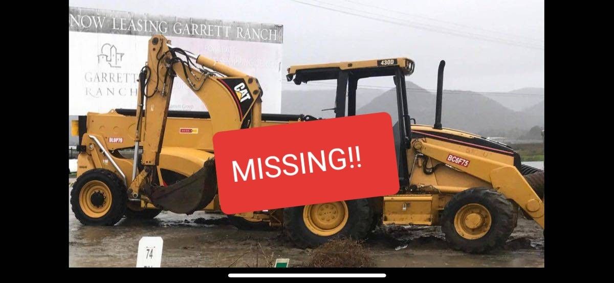 CAT BACKHOE REWARD IF FOUND!!!