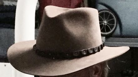 Stetson Western Cowboy Hat 4xxxx Gates model Acorn Color Size 7 5/8 the gun club