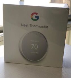 Nw sealed google nest thermostat model GA02081 charcoal