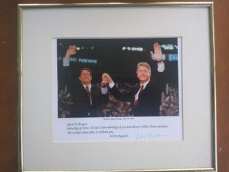Bill Clinton Al Gore Framed Photo