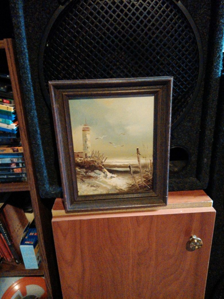 Vintage Signed Oil Painting By H Gailey