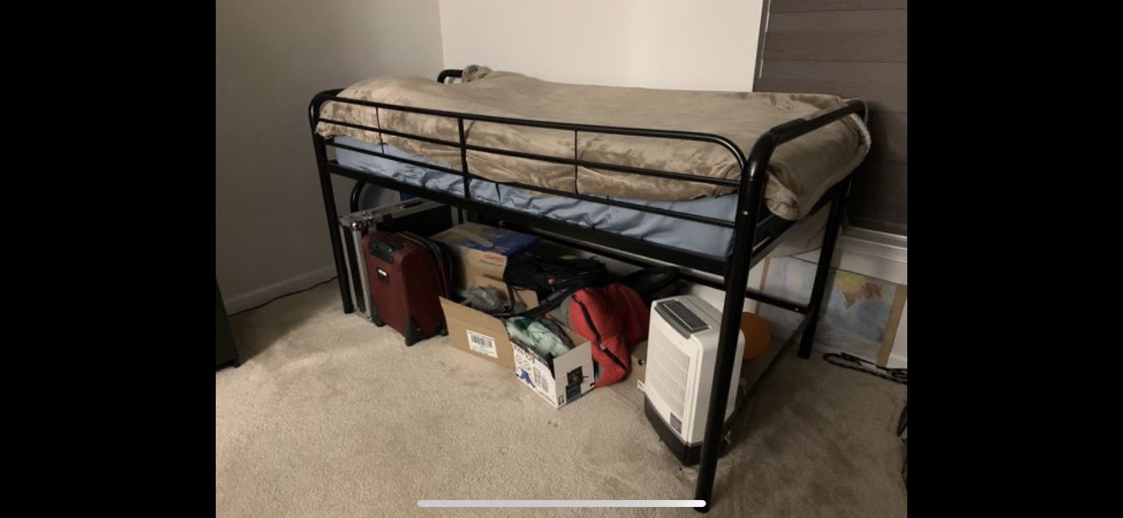 Great Condition Twin Loft Bed Metal